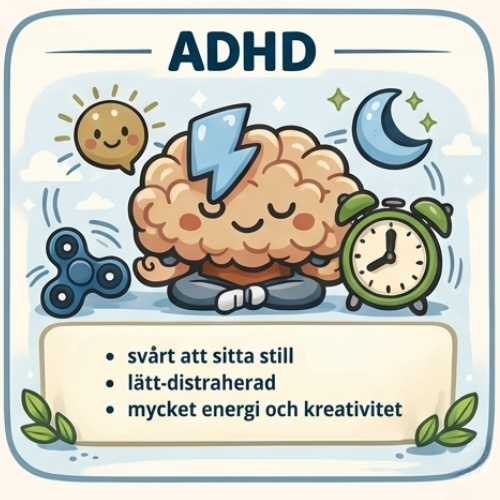ADHD påverkar uppmärksamhet, impulskontroll och aktivitetsnivå.