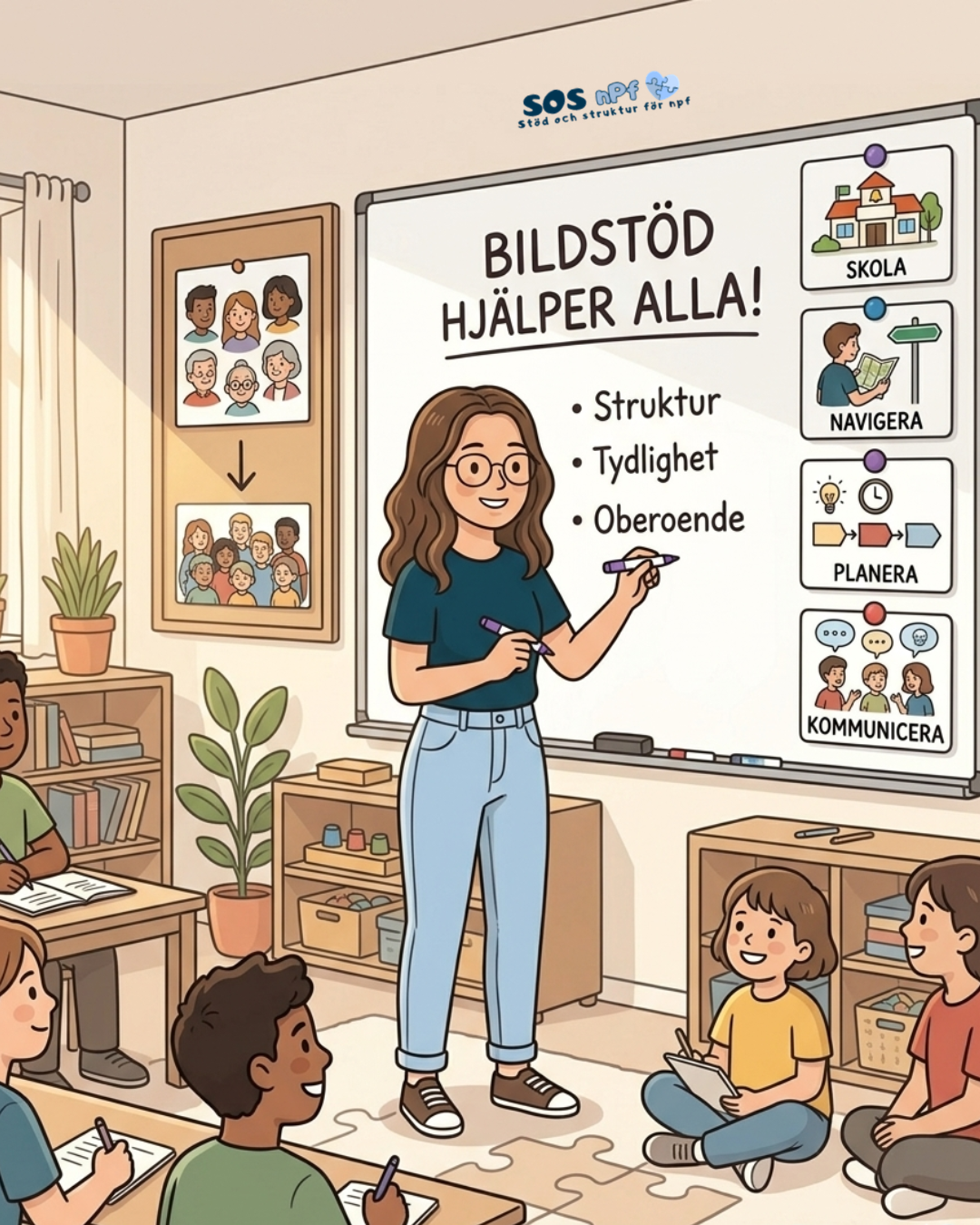 illustration, bildstöd hjälper ALLA